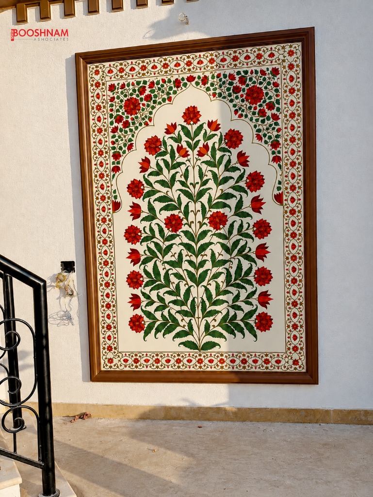Traditional Floral Arch Mural Panel