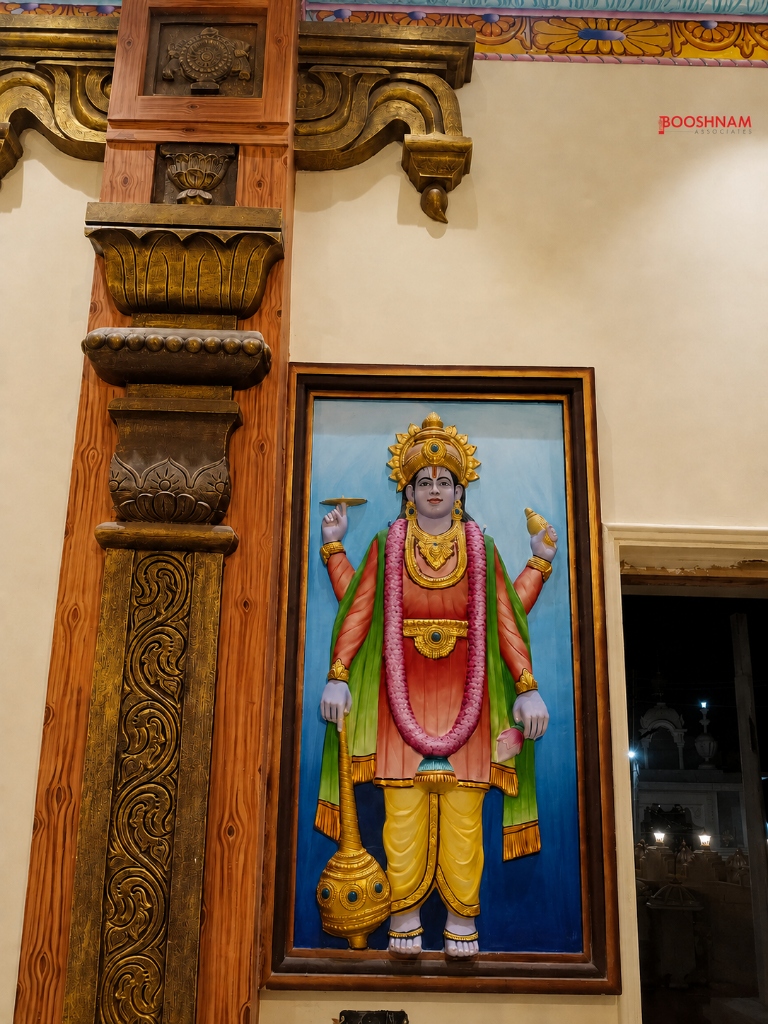 Lord Maha Vishnu Sacred Pillar & Relief Mural